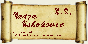 Nadja Uskoković vizit kartica